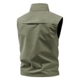 thumbnail image 4 of Big & Tall Men's Zip Up Sleeveless Fishing Vest Mesh Lining Full Zip Outdoor Hiking Lightweight Utility Jacket with Zipper Pockets, 4 of 4