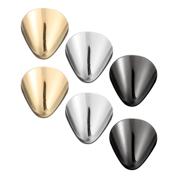 Uxcell 6Pcs 3 Colors Metal Shoes Pointed Protector High Elegant Heels Toe Tip Cap Cover Elegant for Shoes Repair Decoration Protection