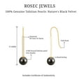 thumbnail image 5 of Rosec Jewels Tahitian Pearl and Diamond Earrings for Women (16.25 ct) - AAA Quality, 18K Yellow Gold, 5 of 6