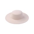 thumbnail image 4 of Musuos Women's Hats Solid Color Personality Wide Brim Flat Top Design Simple Elegant Formal Top Hat, 4 of 10