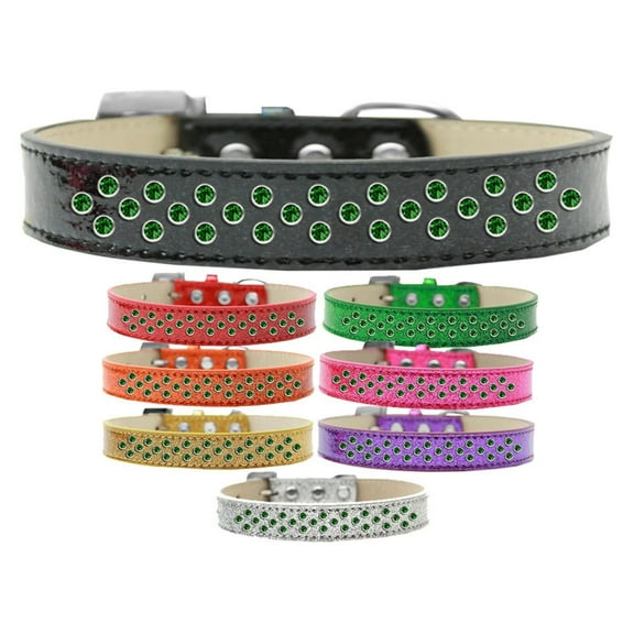 Dog, Puppy Pet Ice Cream Collar, "Emerald Green Crystal Rimsets Sprinkles"