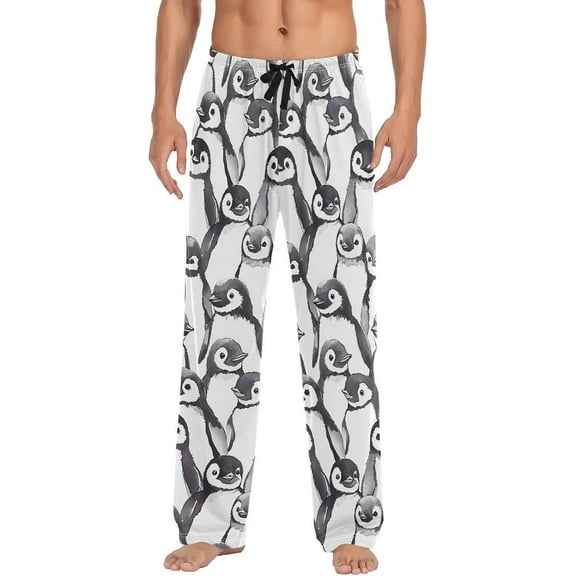 Top-kevin Lovely Penguins Pajama Pants Mens Lounge Pants Lightweight Men Pajama Bottoms