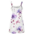 thumbnail image 5 of ZKIRBJV Oversized Summer Rompers for Women 2024 Lounge Short Overalls Strap Adjustable Denim Tie Strap Jumpsuits Loose Sleeveless Outfits with Pockets Light Purple XL, 5 of 5