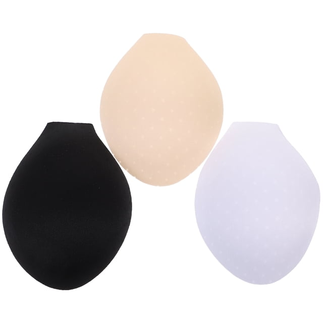 Miangastore Contoured Cup Shaping Enhancement White Nightclub Performances 3Pcs 5.5x3.9x1.6In