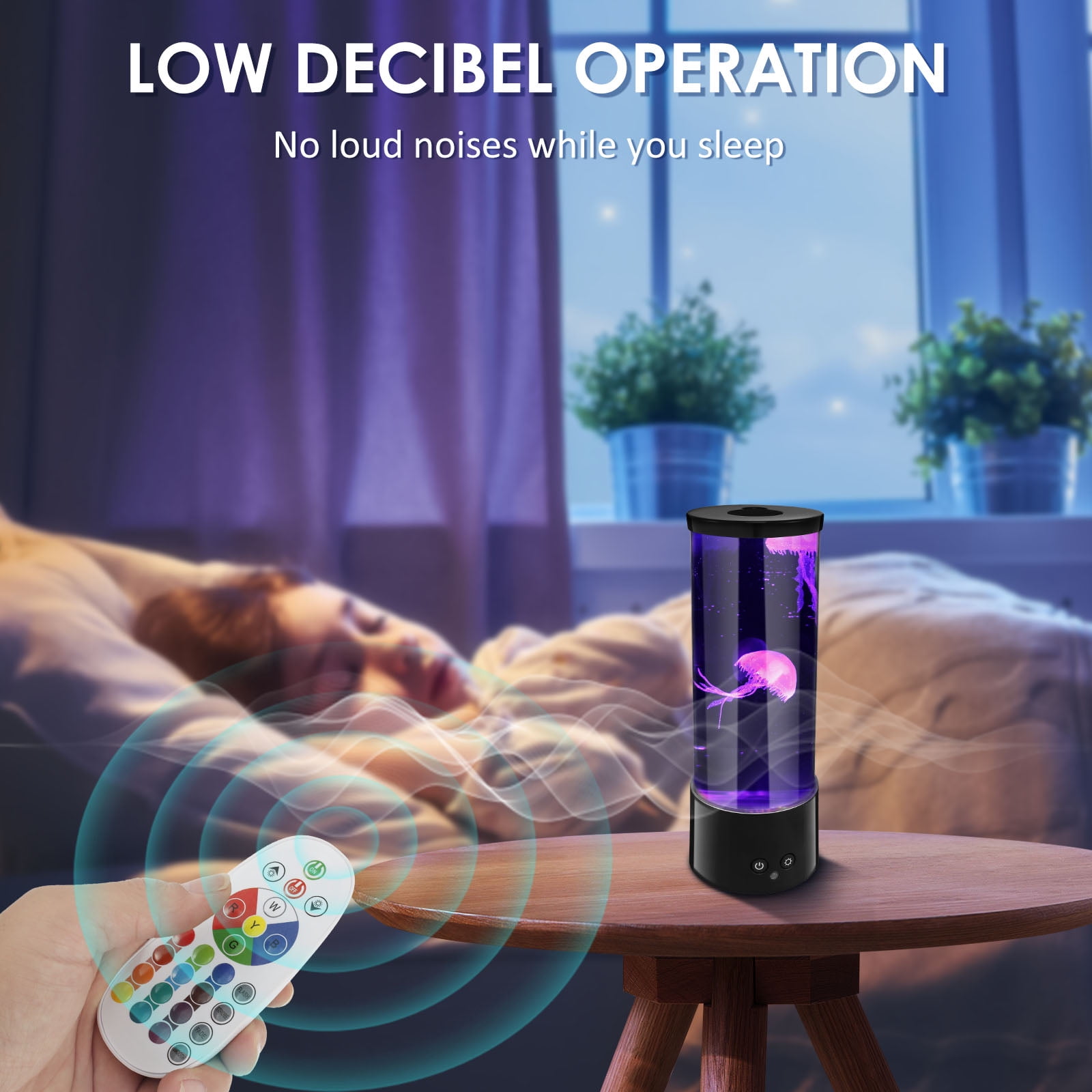 Jellyfish Lamp Aquarium Updated Table Mood Lamp Quiet Jelly Fish Tanks Light Smart Bubble Jellyfish Night Light Interesting Tower Jelly Fish Light Lamp for Bedroom
