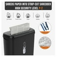 thumbnail image 3 of Paper Shredder, 10-Sheet Strip Cut - Home Office Shredder with 3.17 Gallon Basket - P-2 Security - CD & Credit Card Shredder - Low Noise, Jam Proof, ETL Certified, 3 of 9