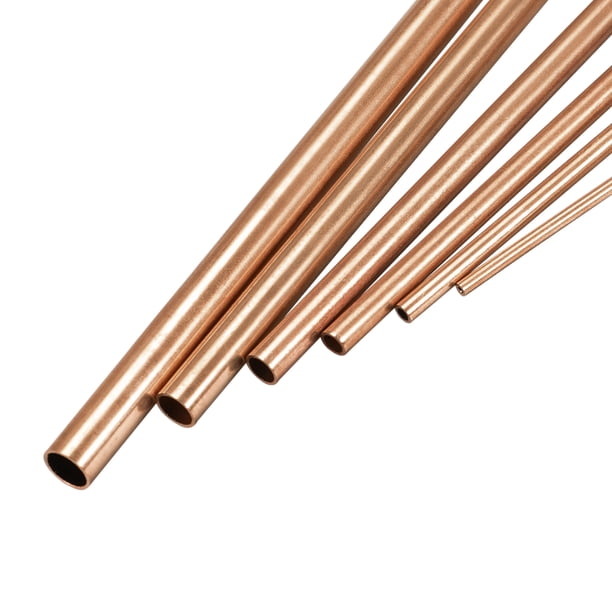 Tubo de Cobre Uxcell, Juego de Tubos Redondos Sin Costura 0.5mm