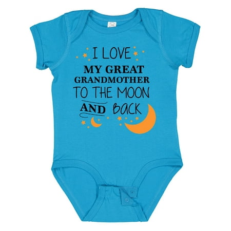 

Inktastic I Love My Great Grandmother to the Moon and Back Gift Baby Boy or Baby Girl Bodysuit