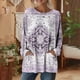 thumbnail image 5 of TaTaai Casual Print Long Sleeve Round Neck T Shirts for Women Loose Fit With Pockets Soft Blouse 2026 Lightweight Polyester Comfort Top Gift, 5 of 7