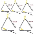 thumbnail image 2 of Ensemble de 5 Instruments de Musique Triangle 4 5 6 7 8 Pouces avec Striker pour Enfants, 2 of 4