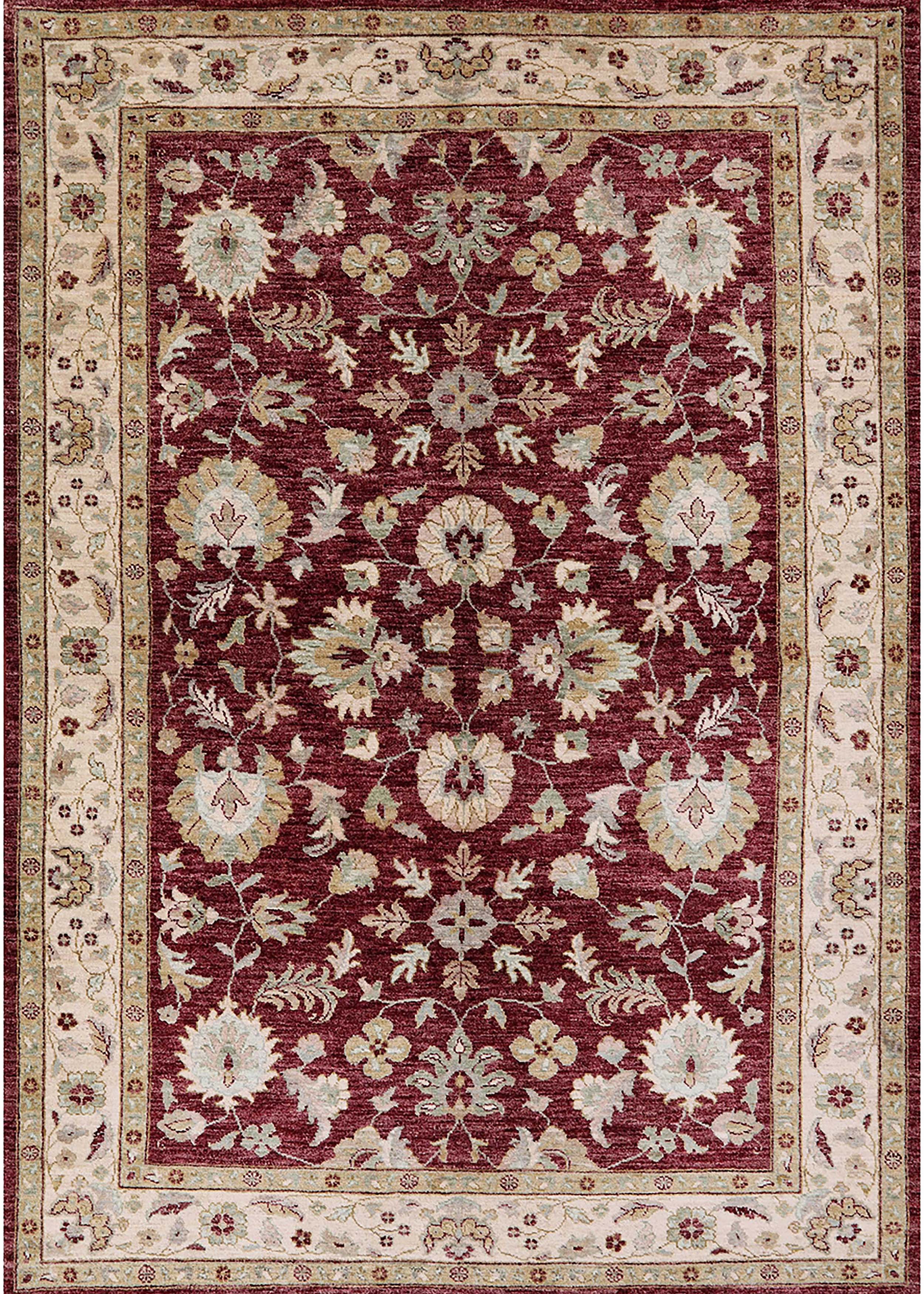Ahgly Company Indoor Rectangle Mid-Century Modern Saffron Red Oriental ...