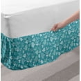 thumbnail image 2 of Under the Sea Bed Skirt, Whimsical Print of Seaweed Algae Monochrome Aqua with Bubbles, Elastic Bedskirt Dust Ruffle Wrap Around for Bedding Decor, 4 Sizes, Cadet Blue and Seafoam, by Ambesonne, 2 of 2