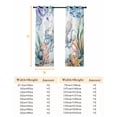 thumbnail image 6 of Octopus Coastal Blackout Curtains for Bedroom, Summer Nautical Starfish Coral Ocean Thermal Insulated Kitchen Drapes with Grommets, Light Blocking Window Treatment, 2 Panels 27.5" x 39", 6 of 7