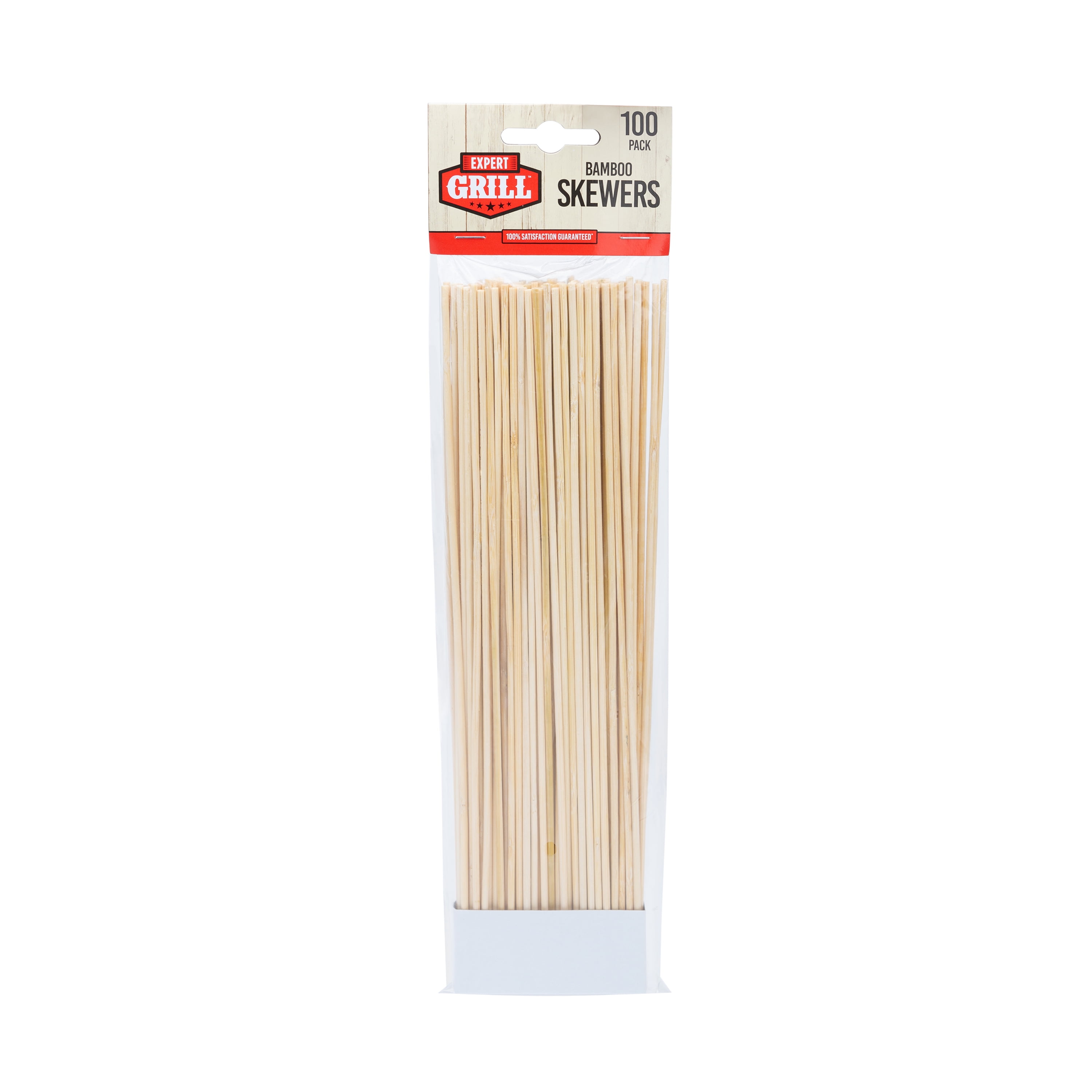 Expert Grill 12' Natural Bamboo Skewers for Grilling, 100 Count
