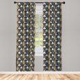 thumbnail image 4 of Ambesonne Woodland Window Curtains, Repetitive Trees Pattern, Each 28" W x 95" L, Dark Grey Blush, 4 of 4
