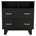 thumbnail image 1 of TUHOME Portanova Two Drawer Dresser - Black  Engineered Wood, 1 of 3