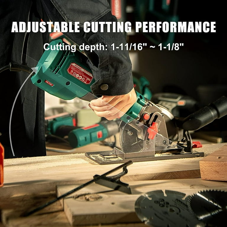 HYCHIKA Electric Mini Circular Saw 3 Blades 4 1 2 Walmart