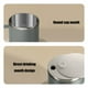 thumbnail image 5 of Taza de acero inoxidable 304, taza de café aislada de 400 ml, doble pared, con asa y tapa, gris, 5 of 6