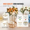 thumbnail image 3 of VEVOR 4PCS Gold Metal Column Wedding Flower Stand, 31.5inch High With Metal Laminate, Vase Geometric Centerpiece Stands, Cylindrical Floral Display Rack for Events Reception, Party Road Leads, 3 of 9
