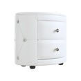thumbnail image 4 of Elegant PU Nightstand with 2 Drawers and Crystal Handle,Fully Assembled Except Legs&Handles,Storage Bedside Table - White, 4 of 10