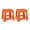 Orange, variant on Mintra Home Light Duty Plastic Stools (12.5in Height, 2 Pack)