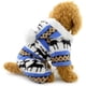 thumbnail image 5 of Suéter cálido para mascotas, suéter de cuello alto para perros con capucha para cachorros y gatos, capucha de algodón cálido (azul, L), 5 of 5