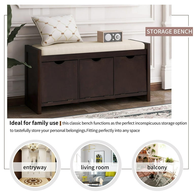 3 cube sale entryway storage bench