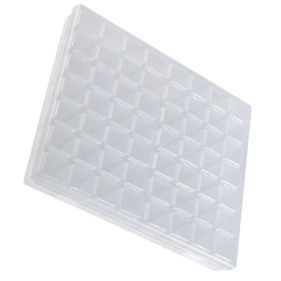 56 Grids Fake Nail Organizer Classified Storage Tray Unclaimed Pink Snack