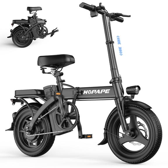HOPAPE V9-15 Foldable Electric Bike for Adults and Teens, 750W 48V 15Ah Foldable EBike, UL 2849, 14-Inch, 20 MPH, UL2849