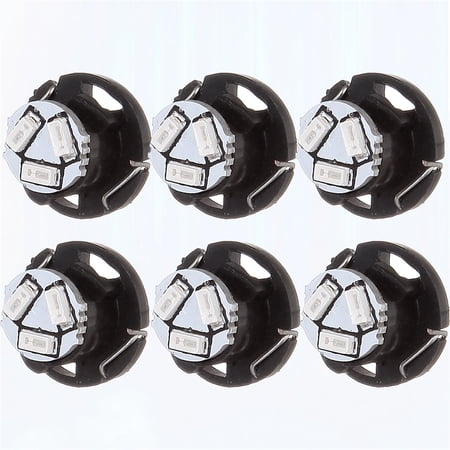 cciyu T5 3-3014-SMD Blue Instrument Cluster Dash Panel Lights Super Bright:Bulbs Neo Wedge Lights 6PCS