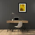 thumbnail image 3 of Grayscale 19x24 Black Ornate Wood Framed with Double Matting Museum Art Print Titled - Yellow Blooms XI, 3 of 4