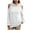 White, variant on Otntypg Off the Shoulder Hoodie Tops for Women Lightweight Casual Fall Long Sleeve Hooded Pullover Sweatshirts Trendy Basic Solid Color Athletic Workout T-Shirts Blue XXL