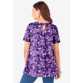thumbnail image 3 of Roaman's Women's Plus Size Ultimate Cotton Crewneck Short Sleeve Swing Tee, 3 of 6