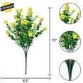 thumbnail image 2 of Sinhoon 6 Bundles Artificial Flowers Outdoor Fake Flowers for Decoration UV Resistant No Fade Faux Plastic Plants Garden Porch Window Box Dcor(yellow), 2 of 14