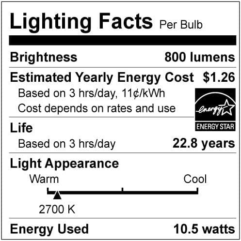 Sunlite LED BR30 Recessed Light Bulb, 10.5 Watts (65W Equivalent), Medium E26 Base, Dimmable,UL Listed, 2700K Warm White, 6-Pack