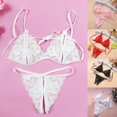 thumbnail image 2 of Unids/Set Conjunto De Sujetadores De Mujer De Color Sólido Ropa De Dormir Con Encanto Interior Para Dormitorio, 2 of 5