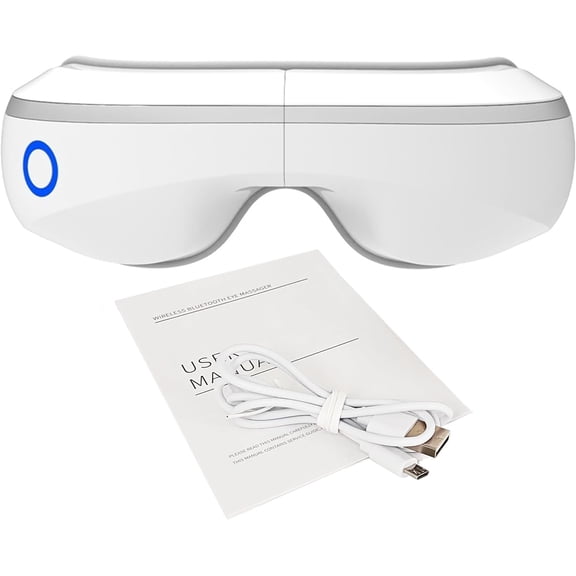 RKXQT Eye Massager with Heat,Heated Eye Mask with Bluetooth Music, Massages Eye Muscles, Eye Relaxation with 5 Massage Modes,180° Folding Design, Giftsfor Friend, Mom and Dad