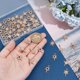 thumbnail image 3 of 60 dijes de estrella, estrella polar, circonita cúbica, colgante de estrella de 3 estilos, dije de estrella de 8 puntas, colgante de diamantes de imitación para hacer pulseras, collares y joyería, 3 of 6