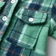 thumbnail image 3 of GigrtiJin Cotton Tee Tops for Newborn Baby Plaid Printed Lapel Button Long Sleeve Shirt Infant and Children's Tops 3 Months-10 Years, 3 of 6