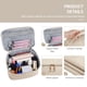 thumbnail image 4 of Set de bolsas de maquillaje MAGEFY para cosméticos, 3 unidades, pana, color beige, 4 of 6