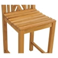 thumbnail image 3 of Teak Wood Chippendale Outdoor Patio Barstool without Arms, 3 of 5