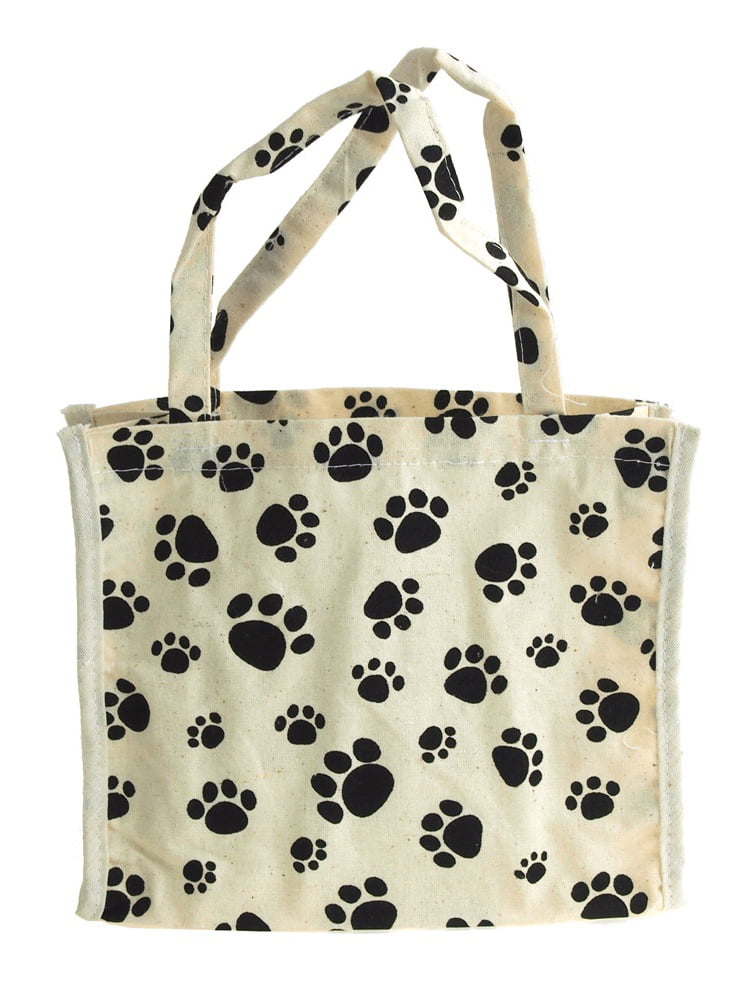 Pet Dog Gift Cat Gift Shoulder Bag Personalised Gold Paw Print Tote Bag 