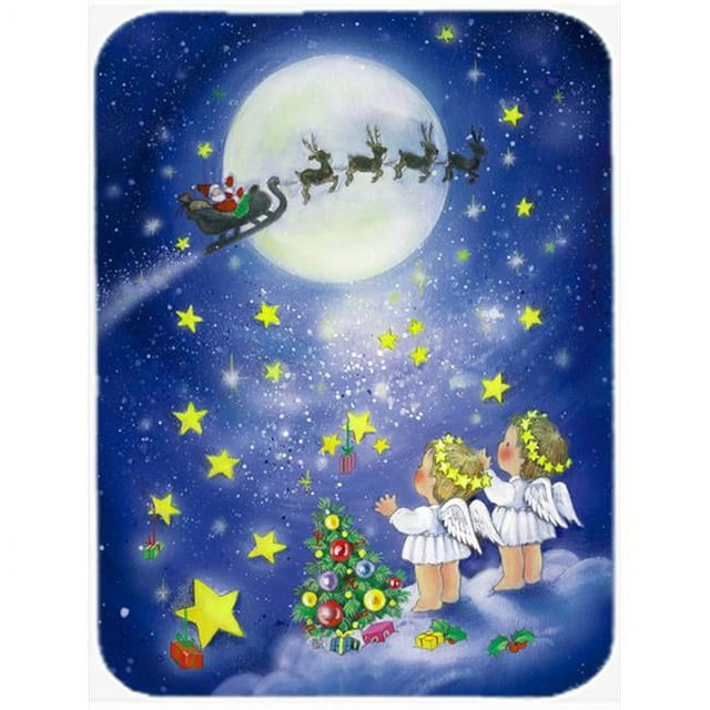 Carolines Treasures APH0690LCB Anges Regarder Santa Claus Verre Grande Planche à Découper