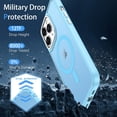 thumbnail image 6 of for iPhone 13 Pro Max Case [Compatible with Magsafe], Translucent Matte Back Anti-Scratch Full Body Protective Cover Shockproof Phone Case for iPhone 13 Pro Max 6.7", Light Blue, 6 of 8