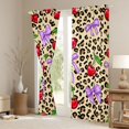 thumbnail image 3 of Manfei Sweet Cherry Bowknot Blackout Curtains Set of 2 (38x54 Each),Brown Leopard Animal Print Living Room Curtains, 3 of 6