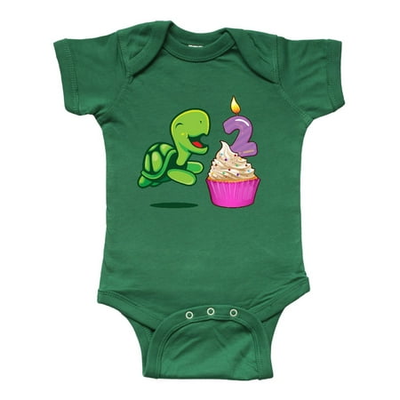 

Inktastic 2nd Birthday Turtle Gift Baby Boy or Baby Girl Bodysuit