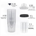 thumbnail image 2 of Disposable 27 Ounce (800ml) Paint Spray Gun Cups Liners and Lid System, 50 Pack 125 MIC Kit Quantity: 1 box of DPC Cups - 25985, 2 of 4