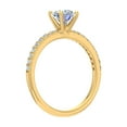 thumbnail image 2 of 0.90 Carat Prong Set Solitaire Diamond Engagement Ring Band in 14K Yellow Gold (Ring Size 7), 2 of 5