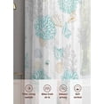thumbnail image 6 of Teal Coral Sheer Curtains 45 Inch Long 2 Panels, Watercolor Conch Shell Ocean Coastal Light Filtering Rod Pocket Curtains, Sheer Voile Drapes for Living Room Bedroom, 52"x45", 6 of 8
