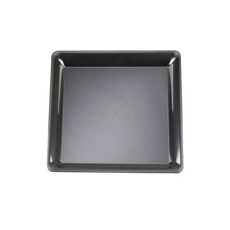 16 Inch Large Square Platter - Black 16 x 16 Inch Plastic Square Clear Platters/Set of 20